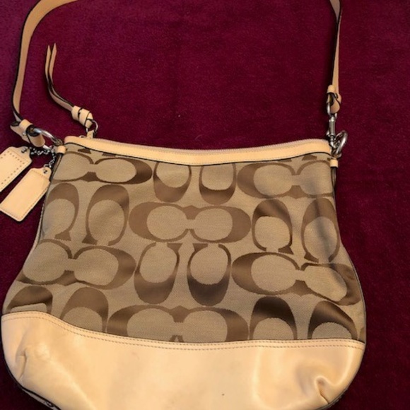 🔥COACH SIGNATURE CROSSBODY KHAKI/TAN  F19727🔥 - Picture 2 of 9